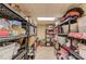 Organized storage room with shelving units offering ample space for efficient storage solutions at 1292 Green Turf Dr, Snellville, GA 30078