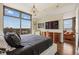 Comfortable main bedroom with stunning city views and an ensuite bathroom at 270 17Th Nw St # 1113, Atlanta, GA 30363