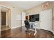 Home office with hardwood floors, a large desk, and ample lighting at 270 17Th Nw St # 1113, Atlanta, GA 30363