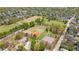 Aerial view of Grant Park, with baseball and sports fields, and a surrounding neighborhood at 174 Crumley St, Atlanta, GA 30312