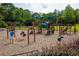 Neighborhood playground featuring modern play equipment, wood chip ground cover, and mature trees at 461 Bartram Se St # A, Atlanta, GA 30316