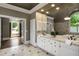 Spacious bathroom with double vanity, tile flooring, and large mirror at 95 Grogans Lndg, Atlanta, GA 30350