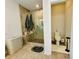 Modern bathroom with a luxurious shower and fixtures, next to toilet at 1320 Stanley Park Dr # 141, Decatur, GA 30033