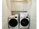 Convenient laundry room featuring new front load washer and dryer set with cabinets at 1320 Stanley Park Dr # 141, Decatur, GA 30033