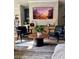 Comfortable living area with modern decor, featuring sleek black chairs and a wall-mounted television above a cabinet at 1320 Stanley Park Dr # 141, Decatur, GA 30033