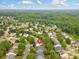 An aerial shot shows the property nestled in a community with mature trees and well-maintained lawns at 613 Wiley Ct, Canton, GA 30115