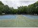 Well-maintained community tennis courts surrounded by lush trees at 143 Ilex Dr, Canton, GA 30114