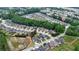 Aerial view showcases a well-established neighborhood with mature trees and single-Gathering homes at 891 Channel Dr, Lawrenceville, GA 30046