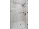Walk-in shower with sleek fixtures, marble-look tile surround and built-in niche provides a spa-like experience at 101 Fairfield Ct, Atlanta, GA 30314