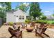 Inviting backyard features a fire pit surrounded by Adirondack chairs for outdoor enjoyment at 574 Chicasaw Ne Dr, Marietta, GA 30060