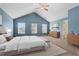 Spacious main bedroom with vaulted ceilings and three windows at 867 Crested Hawk Trl, Sugar Hill, GA 30518