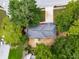 An aerial view of a home with a new deck and mature trees at 3285 Country Walk Dr, Powder Springs, GA 30127