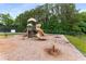 Enjoy the community playground featuring slides, swings, and climbing structures surrounded by lush greenery at 3285 Country Walk Dr, Powder Springs, GA 30127