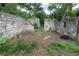 Backyard cinder block walls at 2172 Jernigan Drive Se, Atlanta, GA 30315