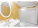 Bathroom featuring a sink with a gold faucet, toilet, and a shower with sliding glass doors at 1000 Admiral Xing, Alpharetta, GA 30005