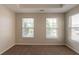 A bright bedroom featuring neutral walls, carpet, and two windows at 1013 Odelle Cir, Mcdonough, GA 30253
