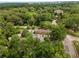 Panoramic aerial perspective capturing community townhomes nestled within a lush tree canopy and a nearby thoroughfare at 1105 Clairemont Ave # O, Decatur, GA 30030