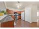 Modern kitchen with stainless steel appliances and wooden cabinets at 2656 Avanti Way, Decatur, GA 30035