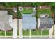 An aerial view of a house with a putting green, hot tub, and patio at 336 Parc Xing, Acworth, GA 30102