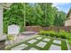 Backyard with putting green, hot tub, shed, and a privacy fence at 336 Parc Xing, Acworth, GA 30102