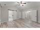 Primary bedroom suite boasts hardwood floors, sliding door to primary bath and walk-in closet at 336 Parc Xing, Acworth, GA 30102
