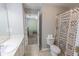 Well-lit bathroom featuring sink and unique shower curtain at 1731 Pryor Sw Rd # 109, Atlanta, GA 30315