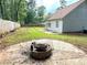 Well-maintained backyard with a fire pit, patio and newly seeded grass at 4831 Oak Path, Stone Mountain, GA 30088