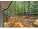 Inviting back deck with wooden railings and ample space for outdoor seating and relaxation at 2184 Cherokee Valley Cir, Lithonia, GA 30058