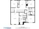 Upstairs floor plan showcasing bedrooms, bathrooms, and walk-in closet, with dimensions at 3650 River Rock Rd, Lithonia, GA 30038