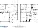 Full home floor plans; first floor with garage, living spaces, and second floor with bedrooms and bathrooms at 3650 River Rock Rd, Lithonia, GA 30038