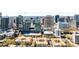 Stunning aerial view showcases the city skyline with modern architecture, trees, and clear blue skies at 955 Juniper Ne St # 4332, Atlanta, GA 30309