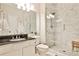 Bathroom featuring a glass-enclosed shower, modern fixtures, and vanity sink at 955 Juniper Ne St # 4332, Atlanta, GA 30309