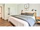 Comfortable bedroom with stylish lighting fixtures and natural light at 955 Juniper Ne St # 4332, Atlanta, GA 30309