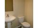 Bathroom featuring a pedestal sink and modern fixtures, offering a clean design at 2197 Boxwood Cir, Conyers, GA 30094