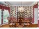 Dining room with elegant chandelier, hardwood floors, and traditional decor at 3953 Lorien Nw Way, Kennesaw, GA 30152