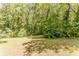 Lush backyard with mature trees providing ample shade and a serene, private outdoor space at 4016 Nations Dr, Douglasville, GA 30135