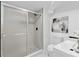 Beautiful bathroom features a glass-enclosed shower and contemporary vanity at 1386 Pineglen Dr, Riverdale, GA 30296