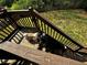 View of a well-maintained backyard and green lawn from the wooden deck at 2667 Hampton Park Dr, Marietta, GA 30062