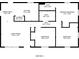 Detailed floor plan showcasing the layout of the home, including the living room, kitchen, bedrooms, and bathrooms at 733 San Fernando Se Dr, Smyrna, GA 30080