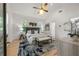 Charming main bedroom with vaulted ceiling, hardwood floors, and elegant décor at 770 Ormewood Se Ave, Atlanta, GA 30312