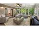 Cozy sunroom with access to main living area and view to fenced in backyard at 770 Ormewood Se Ave, Atlanta, GA 30312