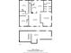 Layout of the second floor with bedrooms, laundry, and kitchen above the living room and basement at 3310 Southlake Ln, Cumming, GA 30041