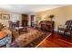 Cozy living room featuring hardwood floors, an area rug, and elegant furniture at 2719 Cravey Ne Dr, Atlanta, GA 30345
