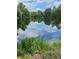 Scenic view of a pond surrounded by lush greenery and reflecting a cloudy sky at 5318 Brooke Farm Dr, Dunwoody, GA 30338
