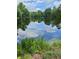 Scenic pond reflecting blue sky, surrounded by lush greenery, showcasing the natural beauty at 5318 Brooke Farm Dr, Dunwoody, GA 30338