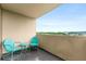 Private balcony with seating area offering panoramic city views at 1501 Clairmont Rd # 1213, Decatur, GA 30033