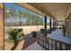Relaxing covered front porch featuring a porch swing and views of the neighborhood at 8007 Wishaw Ct, Winston, GA 30187