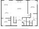 Schematic diagram of the first floor that displays the layout and dimensions at 8007 Wishaw Ct, Winston, GA 30187