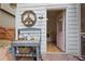 Charming shed featuring a workbench, rustic decor, a peaceful ambience, and a lovely pink door at 1199 Kenway Se Cir, Smyrna, GA 30082