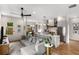 Open-concept living area with hardwood floors, modern decor, and a seamless flow to the kitchen at 219 Howell Se Dr # A, Atlanta, GA 30316